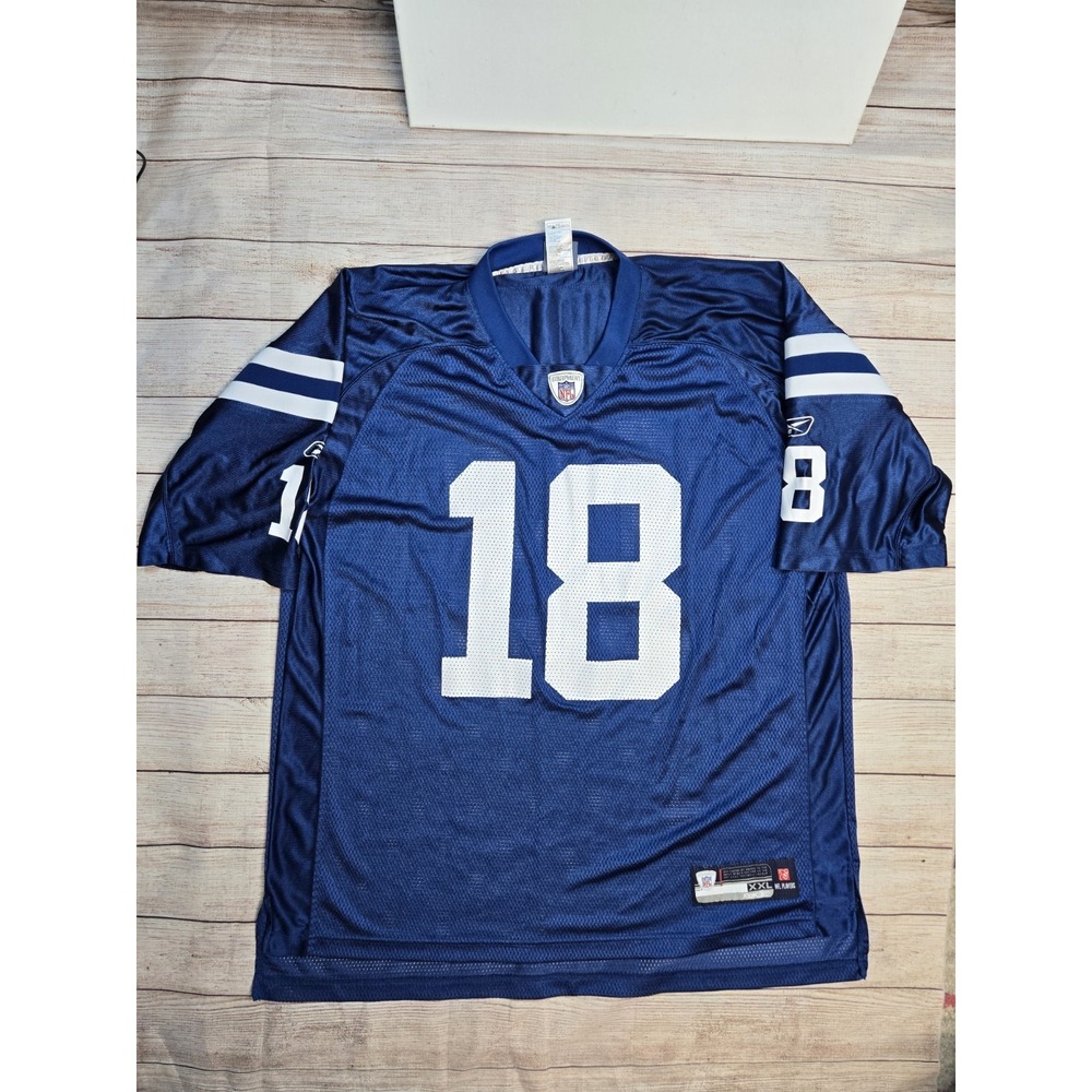 Reebok Men's Indianapolis Colts #18 Peyton Manning Home Jersey Size 2XL NFL